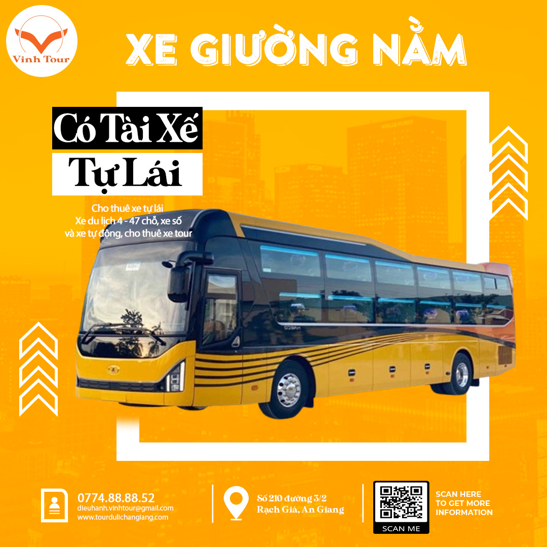 Cho thuê xe du lịch giường nằm Rạch Giá