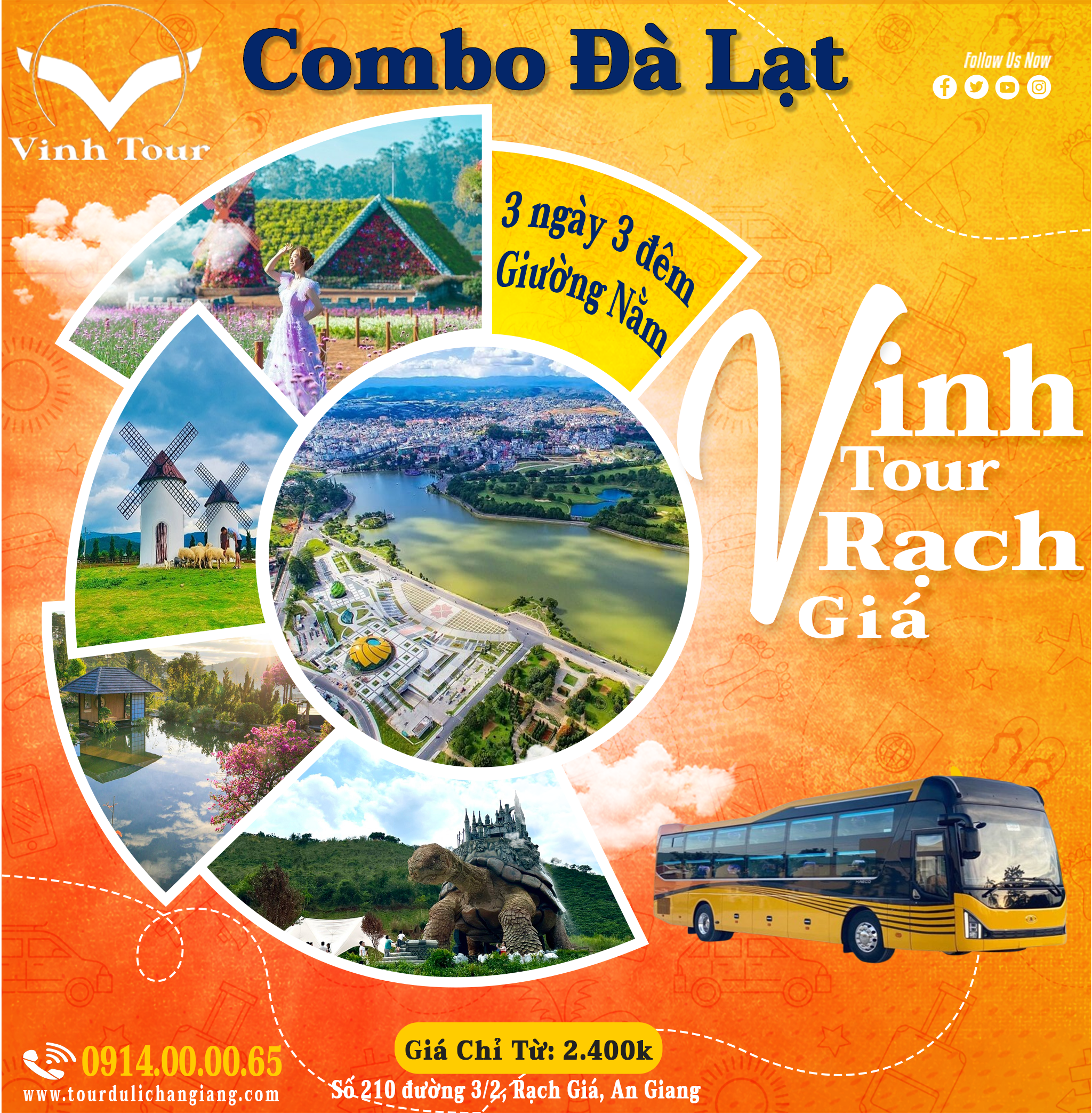 Combo du lịch Rạch Giá Đà Lạt 3n3d